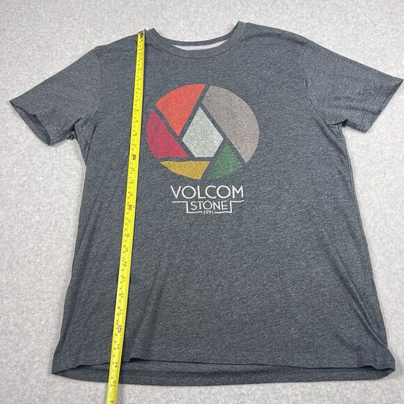 Volcom Splicer Tee Mens Large Gray Graphic Logo Skate Surf Casual Gift Ready - Picture 8 of 14